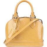 Louis Vuitton Yellow Vernis Monogram Alma BB Handbag