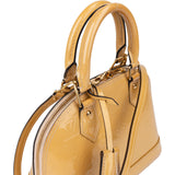 Louis Vuitton Yellow Vernis Monogram Alma BB Handbag