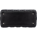 Christian Dior Black Quilted Leather Lady Dior Handbag