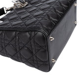 Christian Dior Black Quilted Leather Lady Dior Handbag
