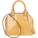 Louis Vuitton Yellow Vernis Monogram Alma BB Handbag