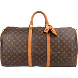 Louis Vuitton Monogram Canvas Keepall 55 Travel Bag