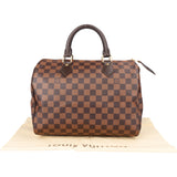 Louis Vuitton Damier Ebene Monogram Speedy 30 Handbag