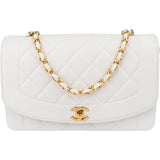 Chanel Quilted Lambskin 24K Gold Single Flap Lady Dior Crossbody Bag