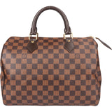 Louis Vuitton Damier Ebene Monogram Speedy 30 Handbag