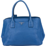 Prada Bleu Leather Vitello Handbag