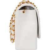 Chanel Quilted Lambskin 24K Gold Single Flap Lady Dior Crossbody Bag