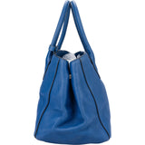 Prada Bleu Leather Vitello Handbag