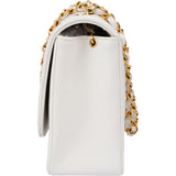 Chanel Quilted Lambskin 24K Gold Single Flap Lady Dior Crossbody Bag