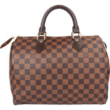 Louis Vuitton Damier Ebene Monogram Speedy 30 Handbag