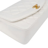 Chanel Quilted Lambskin 24K Gold Single Flap Lady Dior Crossbody Bag