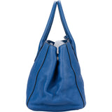 Prada Bleu Leather Vitello Handbag