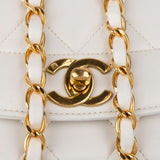 Chanel Quilted Lambskin 24K Gold Single Flap Lady Dior Crossbody Bag