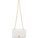 Chanel Quilted Lambskin 24K Gold Single Flap Lady Dior Crossbody Bag