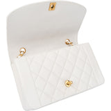 Chanel Quilted Lambskin 24K Gold Single Flap Lady Dior Crossbody Bag