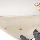 Chanel Quilted Lambskin 24K Gold Single Flap Lady Dior Crossbody Bag