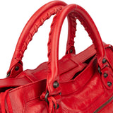 Balenciaga Red Leather City Handbag