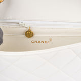 Chanel Quilted Lambskin 24K Gold Single Flap Lady Dior Crossbody Bag