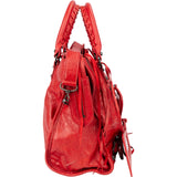 Balenciaga Red Leather City Handbag