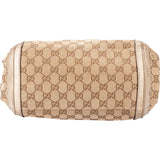 Gucci GG Monogram Braided Leather Bamboo Handbag
