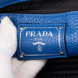 Prada Bleu Leather Vitello Handbag