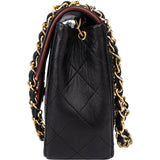 Chanel Quilted Bicolor Lambskin 24K Gold Single Flap Crossbody Bag