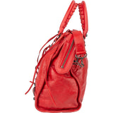 Balenciaga Red Leather City Handbag