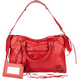 Balenciaga Red Leather City Handbag