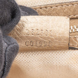 Gucci GG Monogram Braided Leather Bamboo Handbag