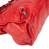 Balenciaga Red Leather City Handbag