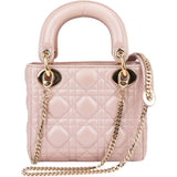 Christian Dior Quilted Leather Mini Lady Dior Handbag