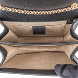Gucci Black Leather GG Interlocking Crossbody Bag