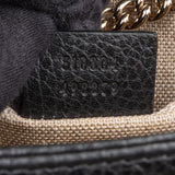 Gucci Black Leather GG Interlocking Crossbody Bag