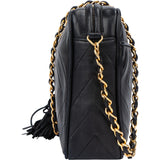 Chanel Quilted Chevron Lambskin Camera Crossbody Bag