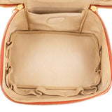 Chanel Orange Caviar Leather CC Vanity Handbag