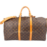 Louis Vuitton Canvas Monogram Keepall 50 Bandouliere