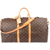 Louis Vuitton Canvas Monogram Keepall 55 Bandouliere