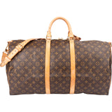 Louis Vuitton Canvas Monogram Keepall 55 Bandouliere