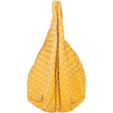 Bottega Veneta Yellow Intrecciato Leather Belly Hobo Bag