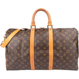 Louis Vuitton Canvas Monogram Keepall 45 Bandouliere