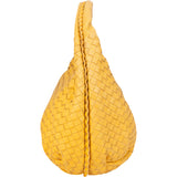 Bottega Veneta Yellow Intrecciato Leather Belly Hobo Bag