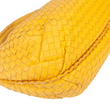 Bottega Veneta Yellow Intrecciato Leather Belly Hobo Bag