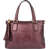 Gucci Metallic Leather GG Soho Handbag