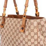 Gucci GG Monogram Bamboo Handbag