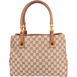 Gucci GG Monogram Bamboo Handbag