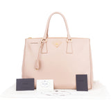 Prada Rose Cammeo Saffiano Leather Galleria Handbag