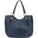 Prada Blue Leather City Handbag