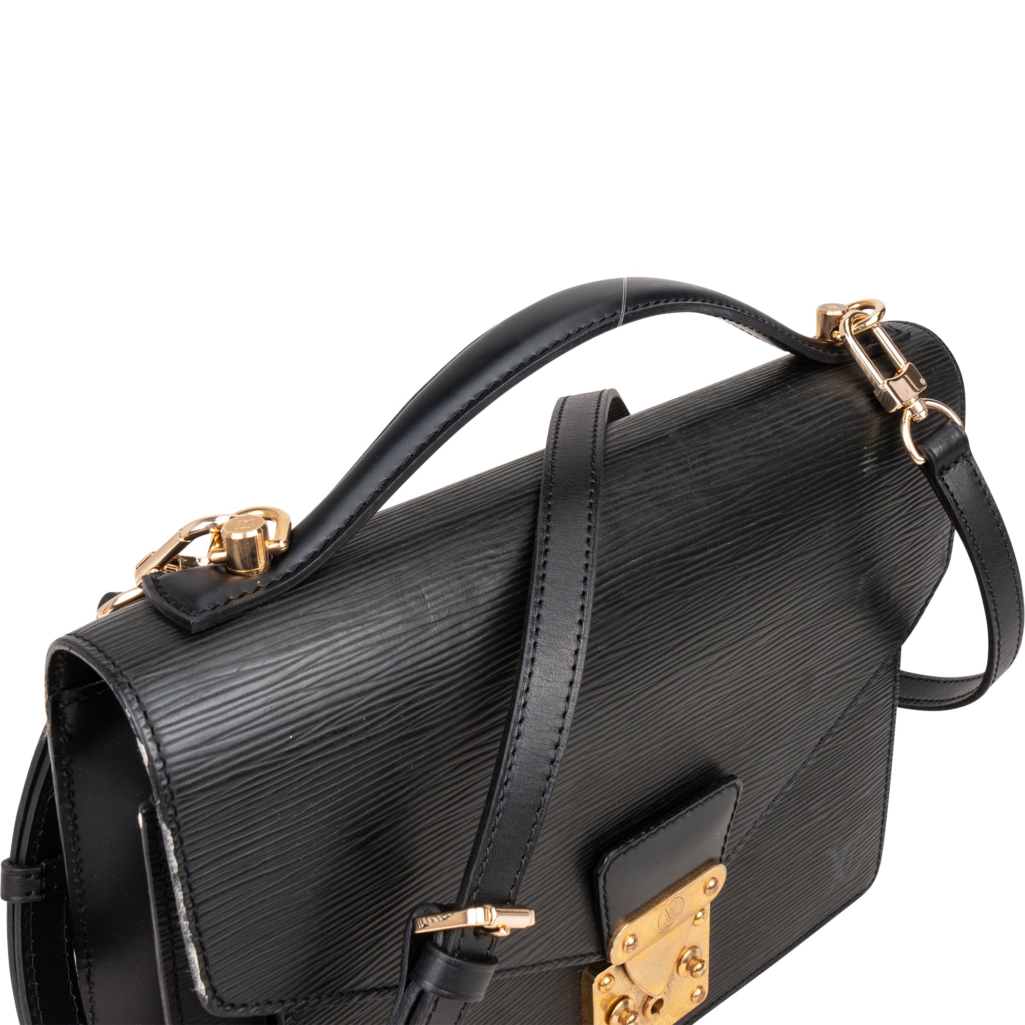 Louis Vuitton Noir Epi Leather Monceau Handbag - vintageandkickz