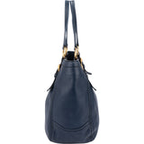 Prada Blue Leather City Handbag