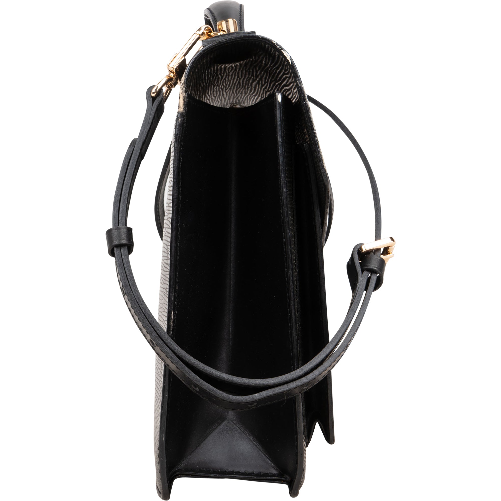 Louis Vuitton Noir Epi Leather Monceau Handbag - vintageandkickz